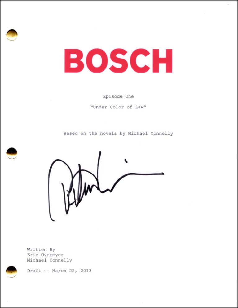 Titus Welliver Signed Autograph Bosch Full Pilot Script Screenplay - Harry Bosch