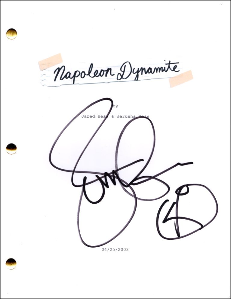 Jon Gries Signed Autograph Napoleon Dynamite Movie Script Screenplay Uncle Rico