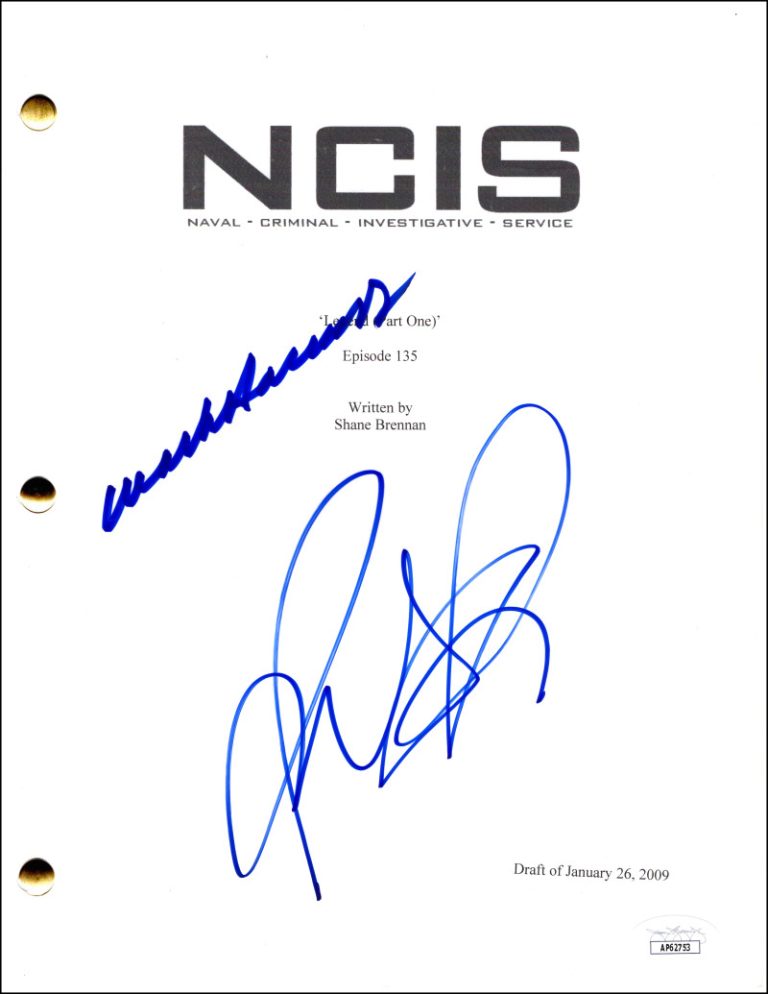 Pauley Perrette & Mark Harmon Signed Autograph NCIS Script Screenplay w/ JSA COA