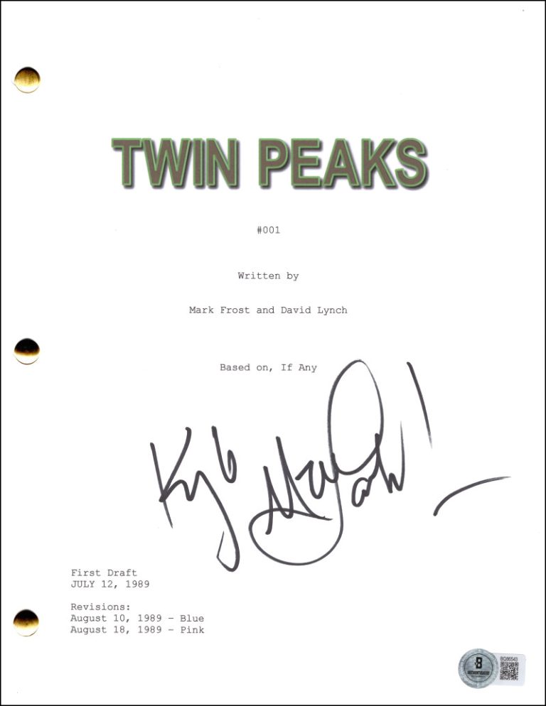 Kyle MacLachlan Signed Autograph Twin Peaks Pilot Script Screenplay Beckett COA