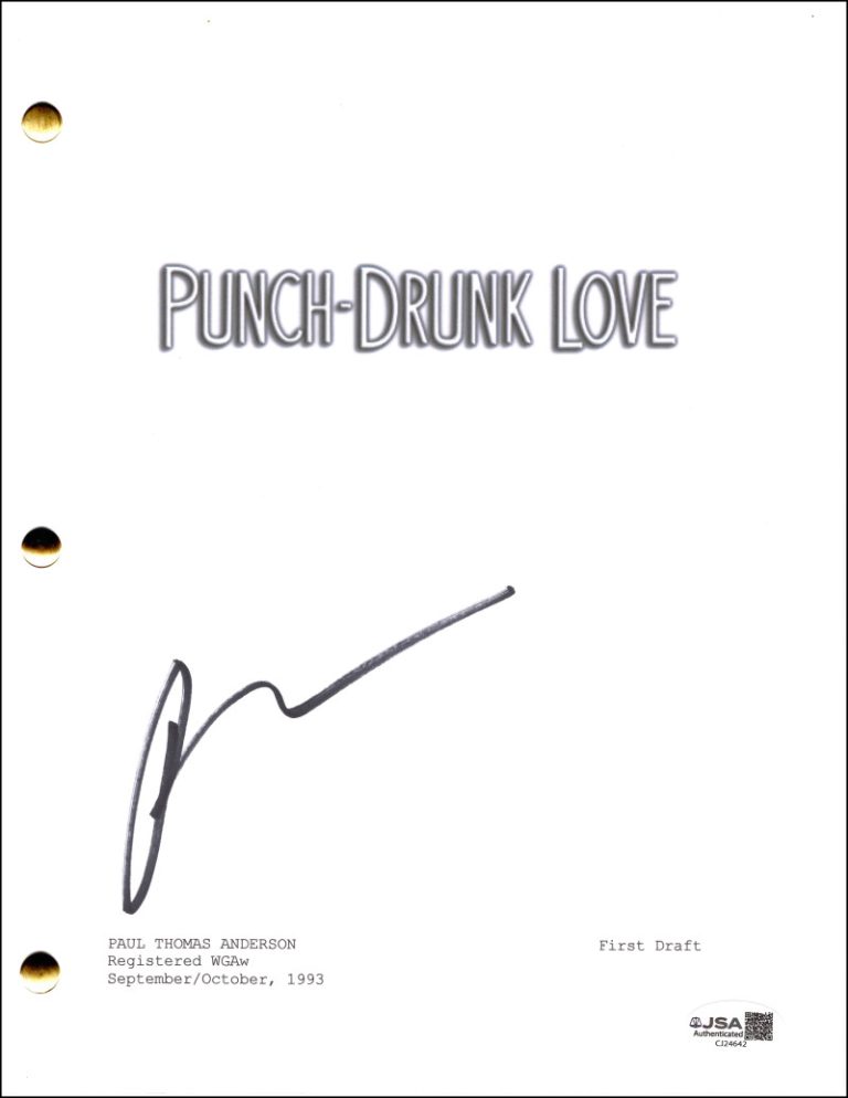 Paul Thomas Anderson Signed Autograph Punch-Drunk Love Movie Script w/ JSA COA