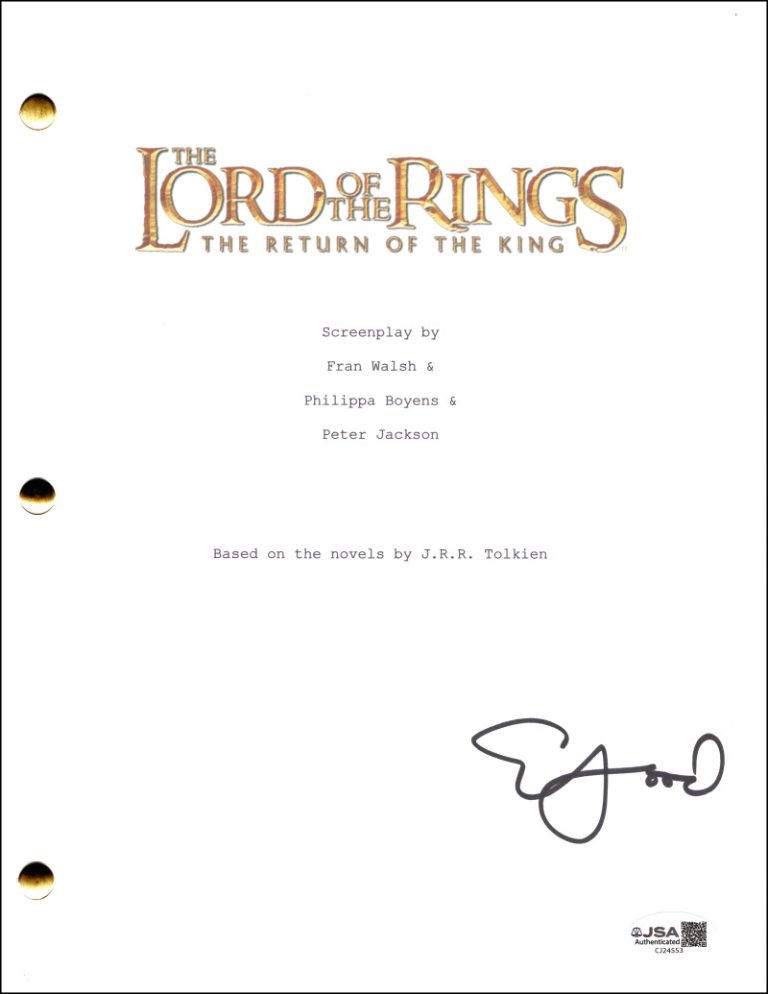 Elijah Wood Signed Autograph Lord of the Rings Return of the King Script JSA COA