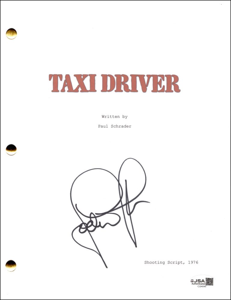 Jodie Foster Signed Autograph Taxi Driver Full Movie Script Screenplay JSA COA