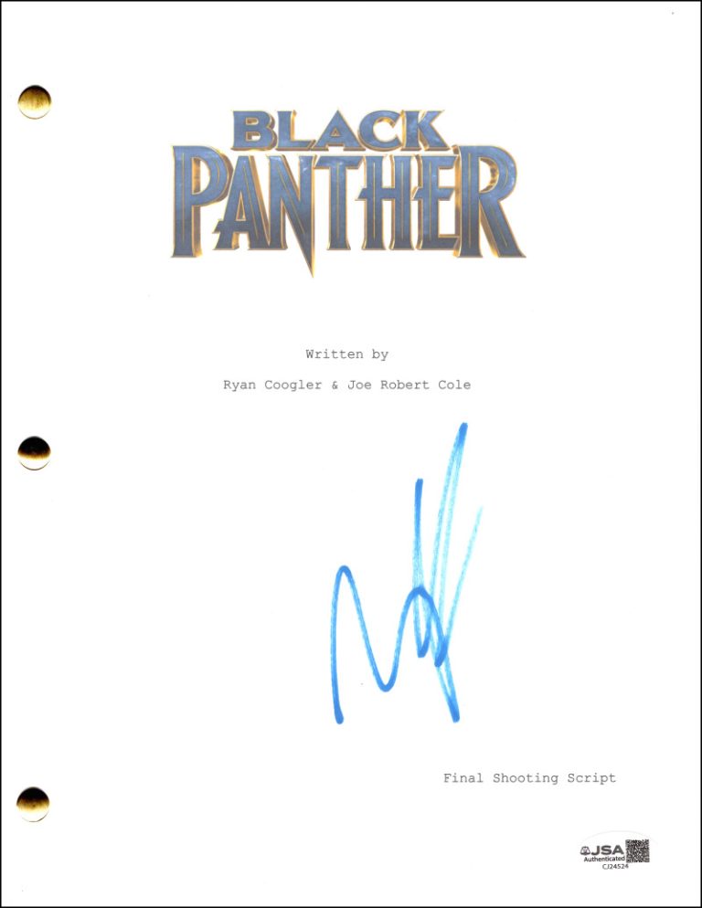 Michael B Jordan Signed Autograph Black Panther Movie Script Screenplay JSA COA