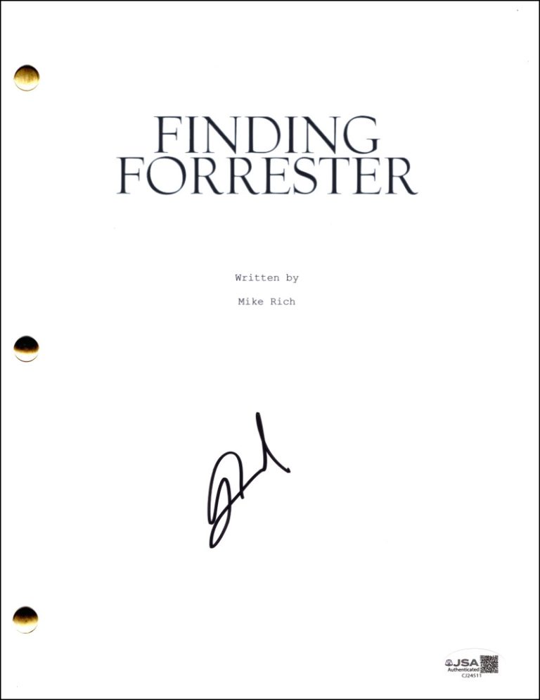 Gus Van Sant Signed Autograph Finding Forrester Movie Script Screenplay JSA COA