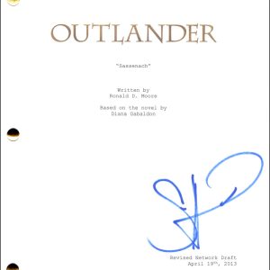 Sam Heughan Signed Autograph Outlander Script Screenplay - Jamie Fraser JSA COA