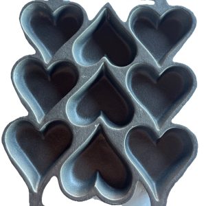 Vintage John Wright Cast Iron Hearts Muffin Mold NEW