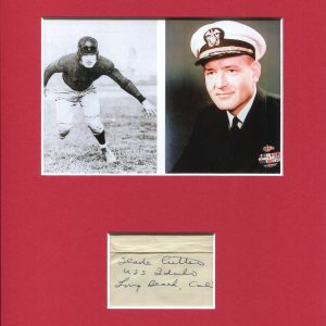 Slade Cutter Navy Legend College Football HOF Signed Autograph Photo Display