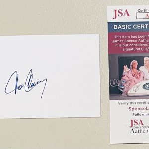 Tom Clancy Signed Autographed 3x5 Card JSA Cert Author Hunt For Red October