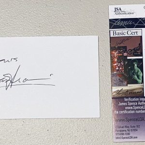Anthony Perkins Signed Autographed 3x5 Card JSA Cert Psycho Norman Bates Tony