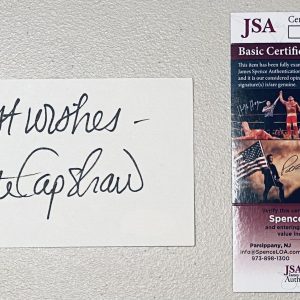 Kate Capshaw Signed Autographed 3x5 Card JSA Cert Indiana Jones Temple Of Doom