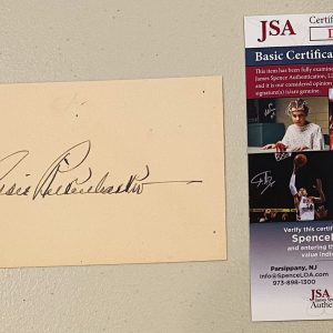 Eddie Rickenbacker Signed Autographed 3x5 Card JSA WWI Pilot Eastern Airlines