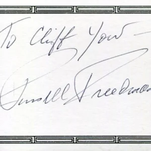 Russell Freedman Lincoln: A Photobiography Author Newbery Signed Bookplate