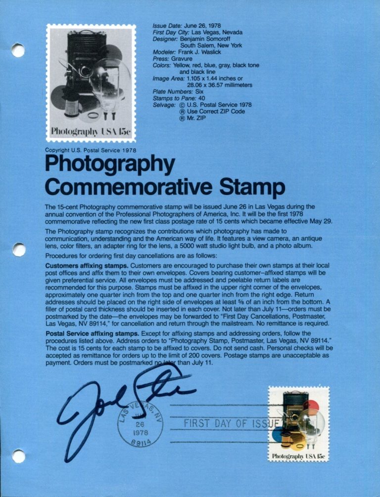 Joel Sartore National Geographic Photographer Signed Autograph FDC Sheet