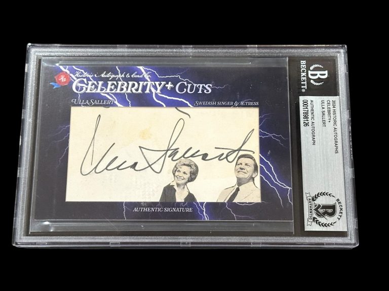 Ulla Sallert Swedish Actress Singer Signed Autograph BAS Beckett Slab # 2/2