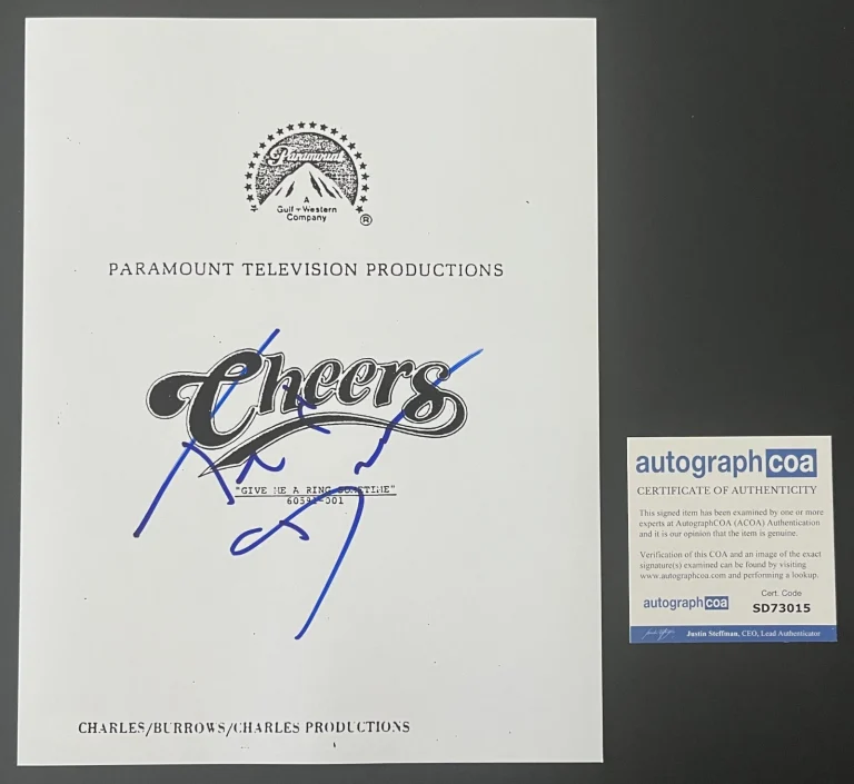 TED DANSON SIGNED CHEERS FULL PILOT SCRIPT w/PROOF & AUTOGRAPH COA ACOA