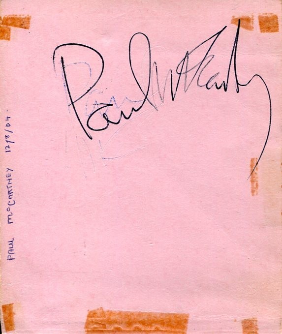 Paul McCartney The Beatles Singer Rare Signed Autograph Track LTD LOA COA
