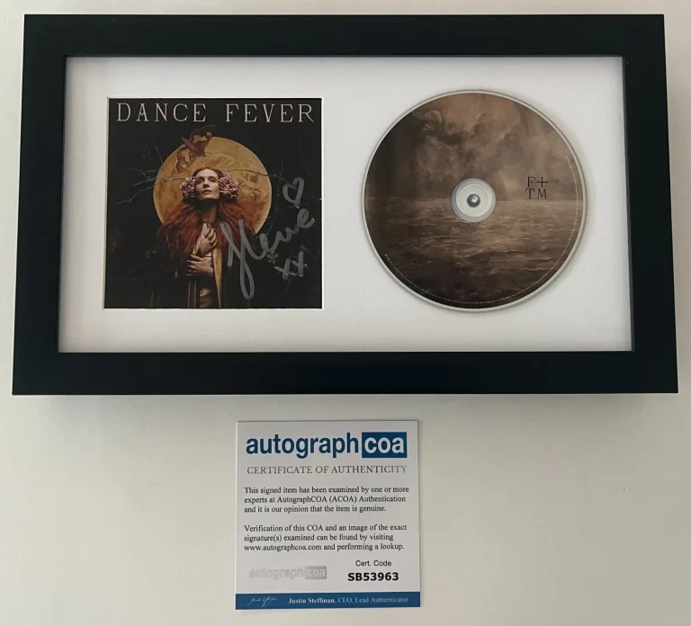 FLORENCE & THE MACHINE SIGNED DANCE FEVER FRAMED & MATTED CD w/ AUTOGRAPH ACOA