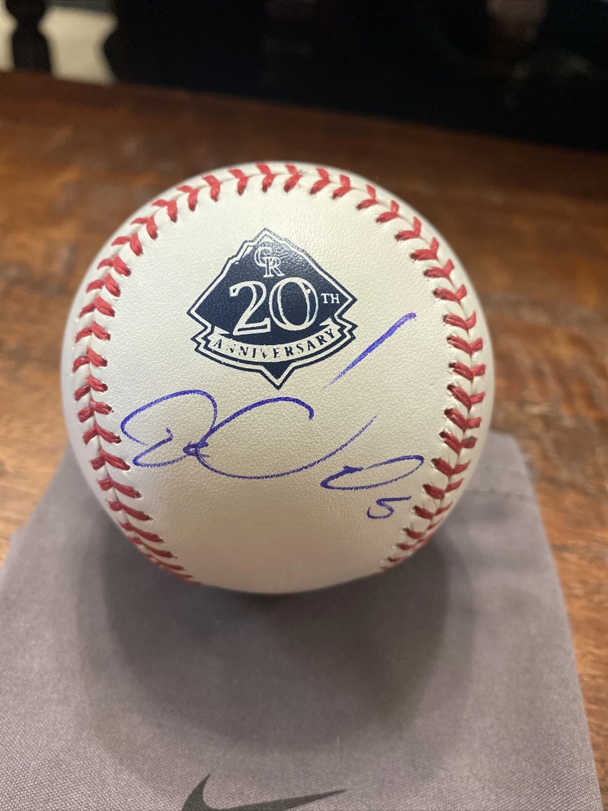 Carlos Gonzalez Signed Rockies 20th Anniversary Logo Baseball PSA DNA ...