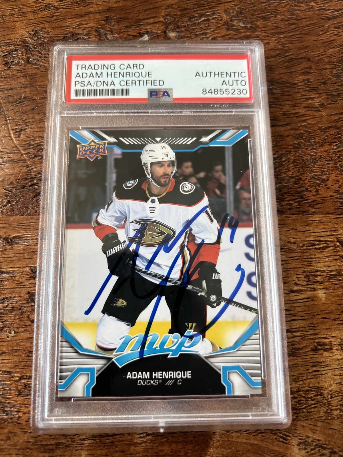 Adam Henrique IP Signed Upper Deck MVP Card Psa Dna Coa Slab ...