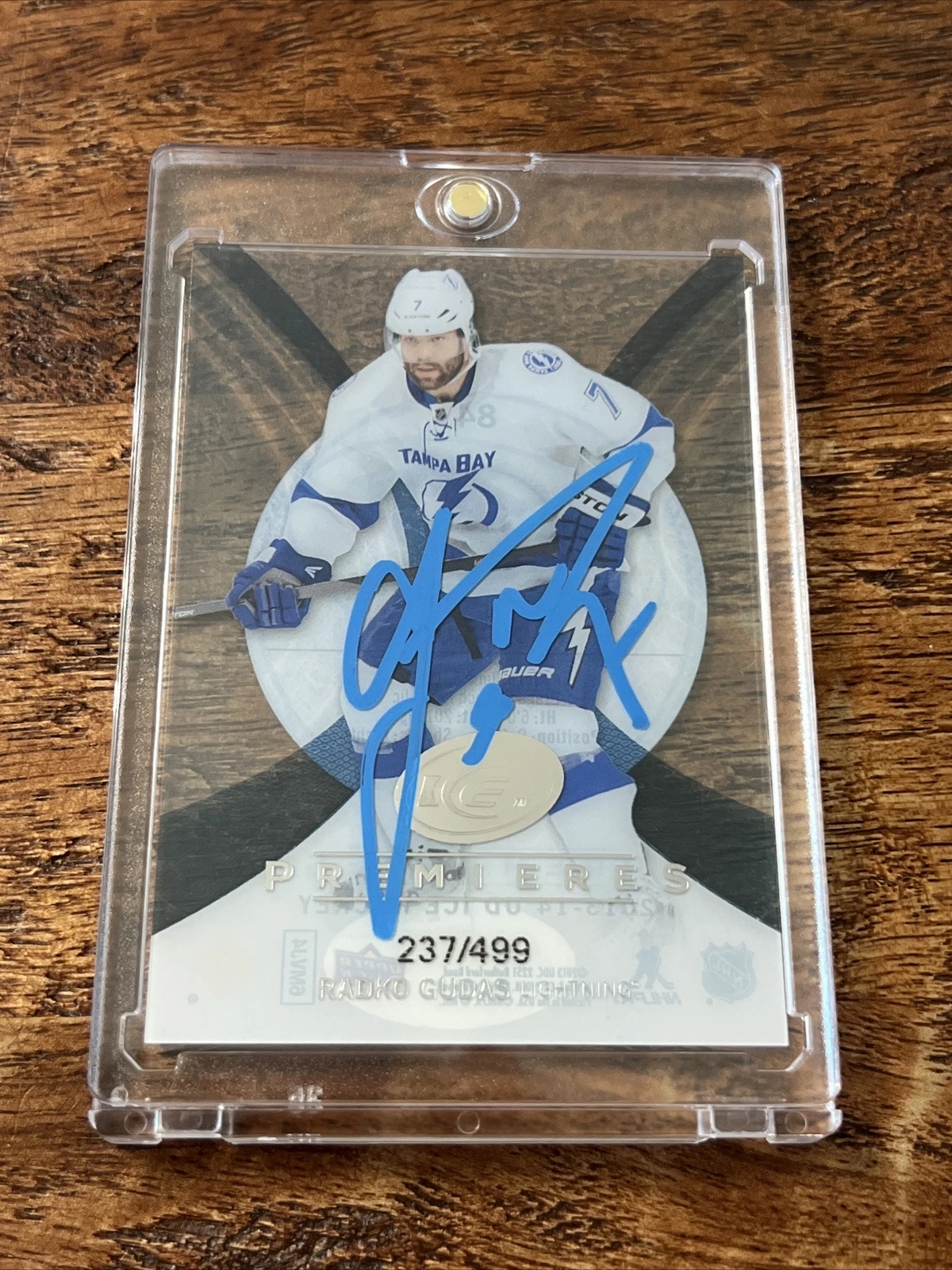 Radko Gudas IP Signed Upper Deck Ice Premieres RC Card JSA Coa ...