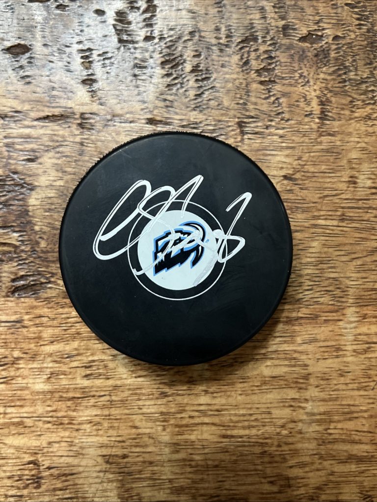 Liam O'Brien Signed Utah Mammoth Puck JSA Coa Autographed