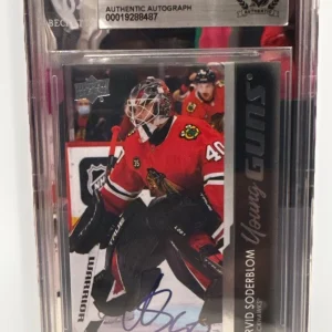 Arvid Soderblom signer Blackhawks 23-24 UD YG Card Beckett #722 00019288487