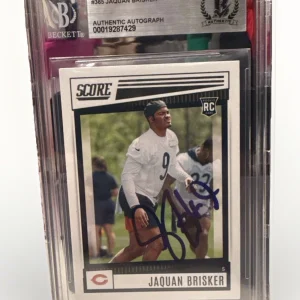 Jaquan Brisker signed Chicago Bears 2022 Score#365 RC Card Beckett 00019287429