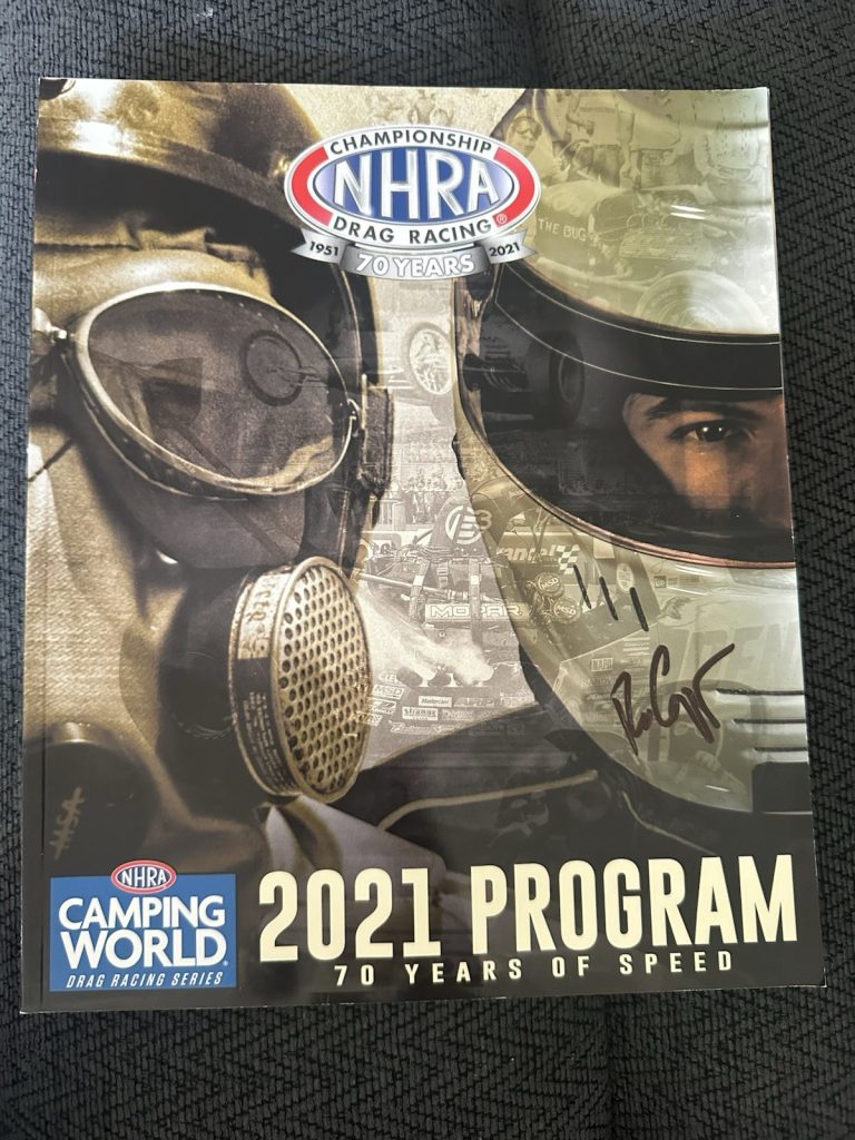 Ron Capps Signed 2021 Season Nhra Program Magazine Funny Car Champion