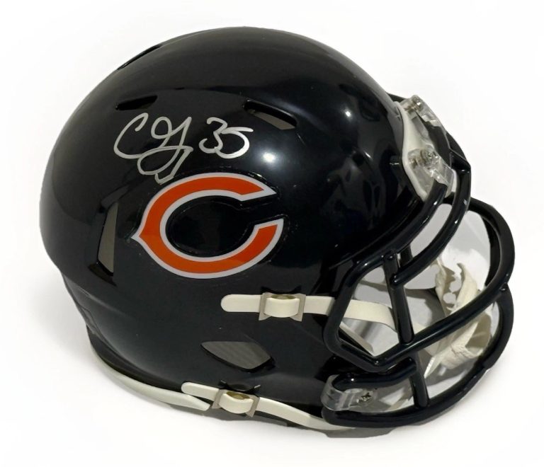 CJ GARDNER-JOHNSON signed (CHICAGO BEARS) mini football helmet JSA CK194743