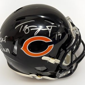 TYSON BAGENT signed (CHICAGO BEARS) 🐻 mini football helmet JSA CK19755