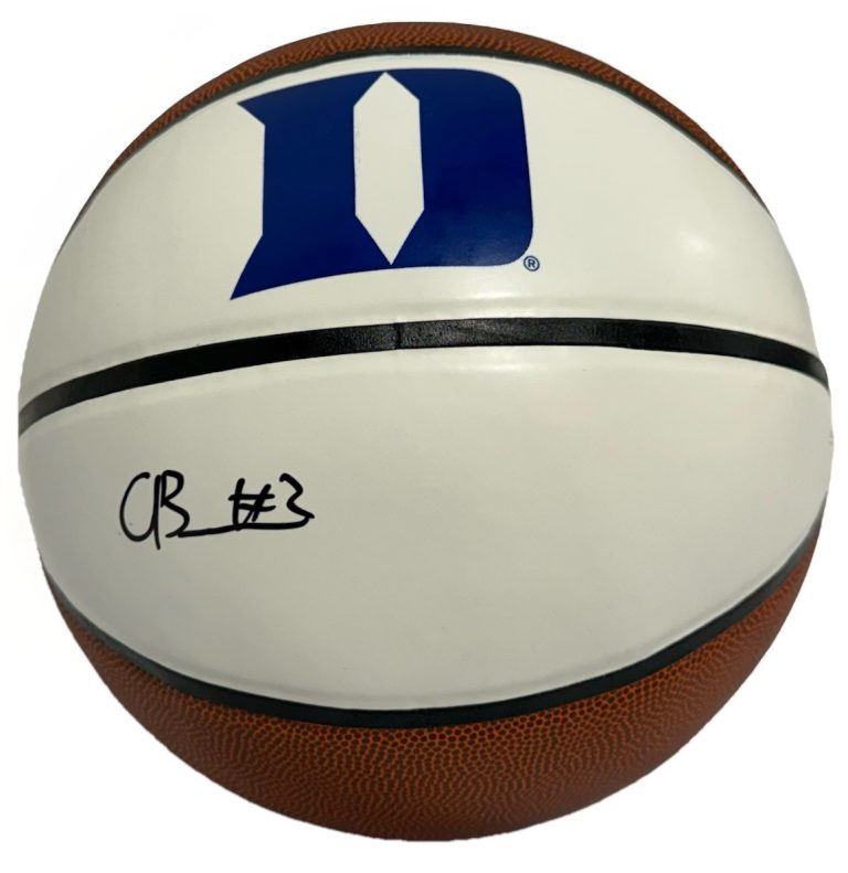 CAYDEN BOOZER signed (DUKE BLUE DEVILS) logo basketball JSA COA CJ56983