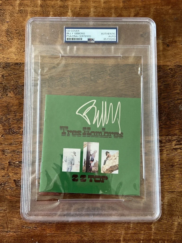 Billy Gibbons Signed Tres Hombres Cd PSA/DNA Coa Slab Autographed