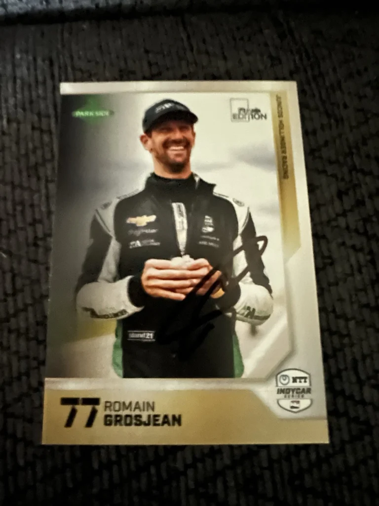 2025 Parkside First Edition Indy Car Trading Card 500 Romain Grosjean Signed