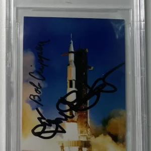 ROBERT CRIPPEN EUGENE KRANZ DUAL SIGNED PHOTOGRAPH ASTRONAUT AUTOGRAPH BAS BGS