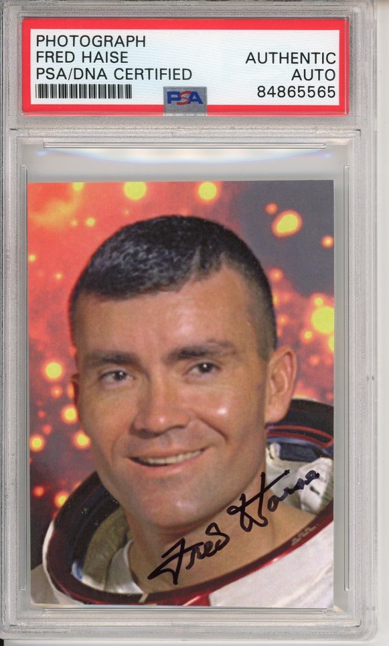 FRED HAISE APOLLO 13 ASTRONAUT PHOTOGRAPH PSA DNA COA SIGNED AUTOGRAPH NASA