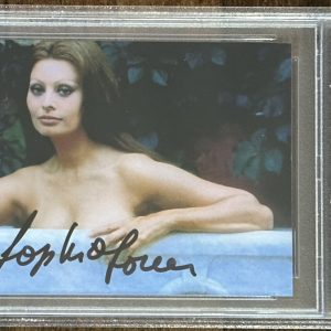 SOPHIA LOREN AUTOGRAPH PICTURE PSA DNA CERTIFIED SIGNED SEXY BATHTUB PHOTOGRAPH