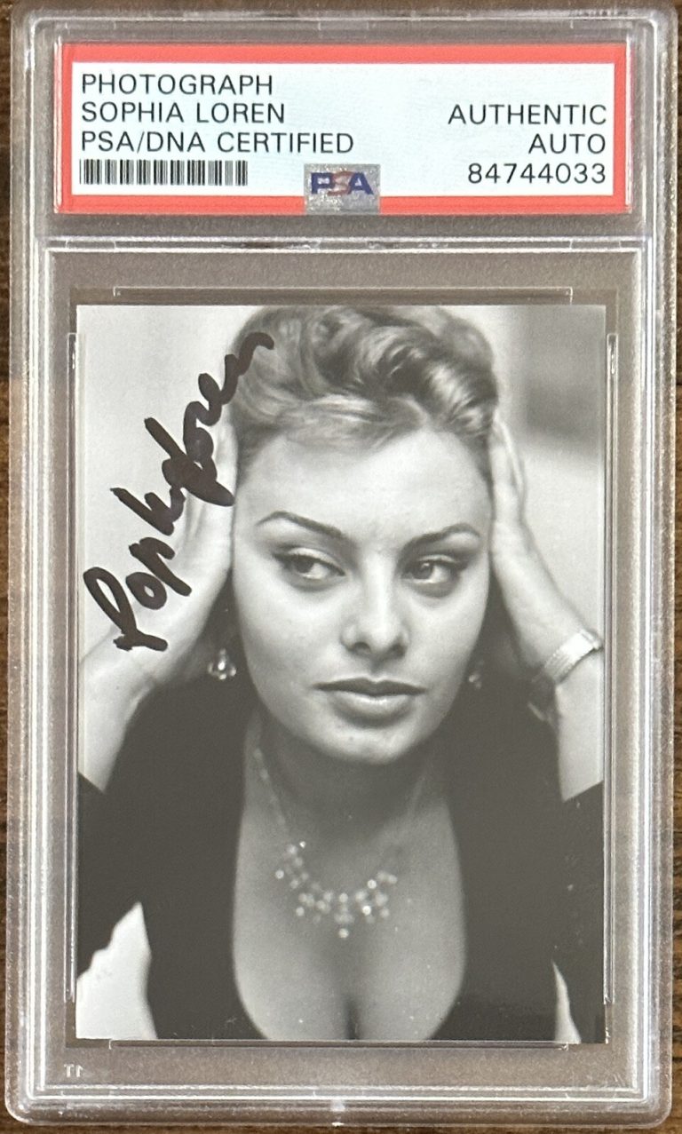 SOPHIA LOREN AUTOGRAPH PICTURE PSA DNA COA SIGNED SEXY HEADSHOT MODEL PHOTOGRAPH