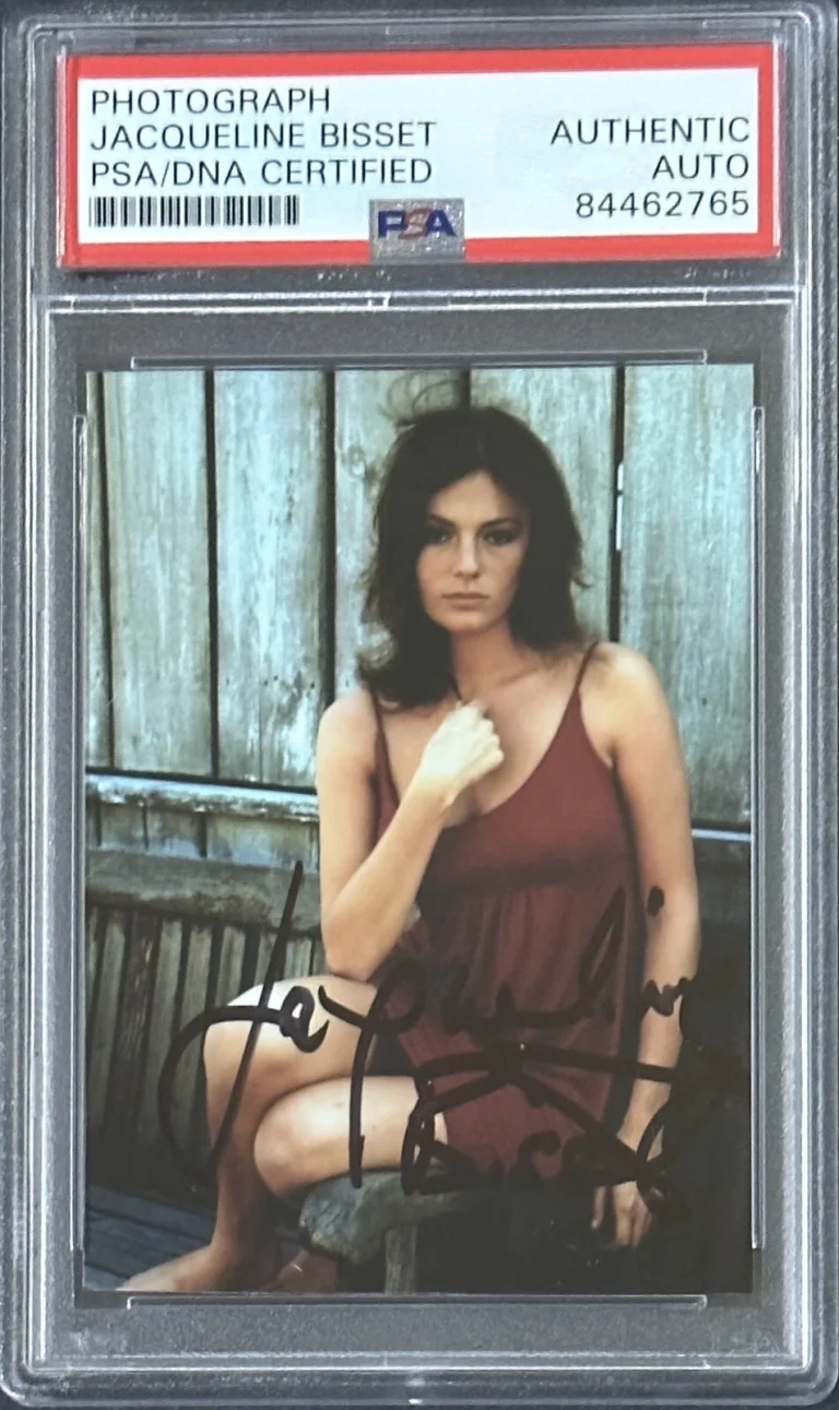 JACQUELINE BISSET SIGNED PHOTOGRAPH AUTOGRAPH PSA DNA COA SUPERMODEL PICTURE