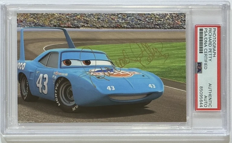 RICHARD PETTY DISNEY CARS SIGNED PHOTOGRAPH AUTOGRAPH PSA DNA CERTIFIED PICTURE