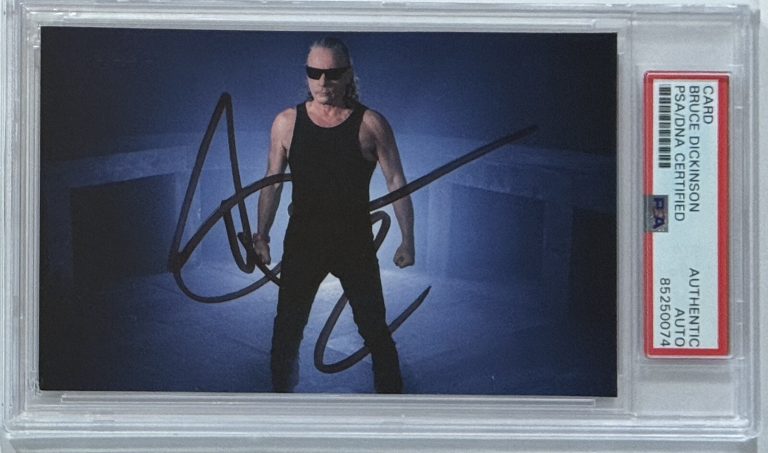 SIGNED Bruce Dickinson Iron Maiden Photograph PSA DNA COA Autographed Picture