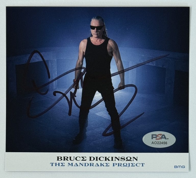 SIGNED Bruce Dickinson Iron Maiden Photograph PSA DNA COA Autographed Picture