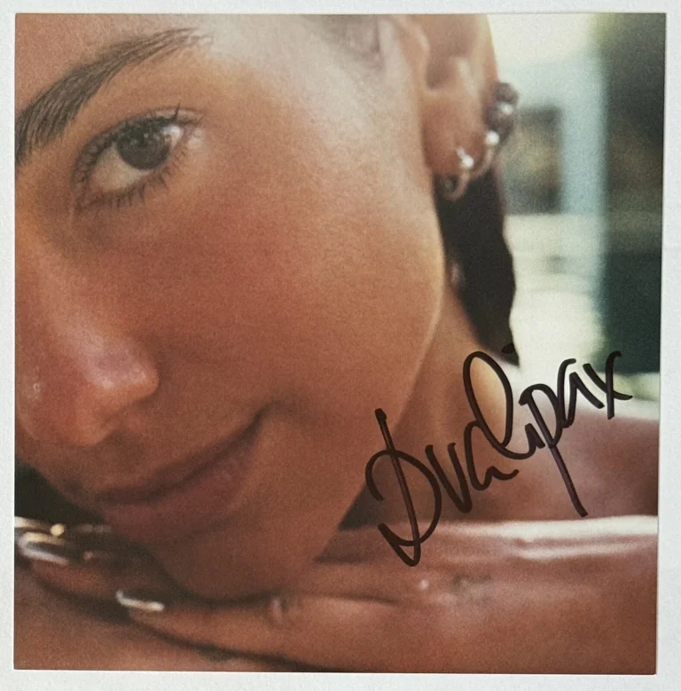 SIGNED DUA LIPA Album Photograph & Radical Optimism CD BAS Beckett COA Autograph