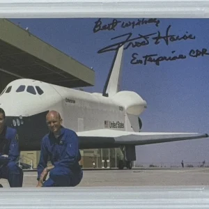 FRED HAISE SIGNED PSA DNA COA AUTOGRAPHED APOLLO 13 ENTERPRISE CDR PHOTOGRAPH