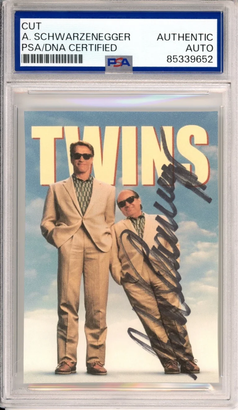 SIGNED Arnold Schwarzenegger TWINS Movie Poster Photograph PSA DNA AUTOGRAPHED