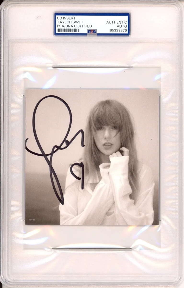 TAYLOR SWIFT Signed Autographed PERFECT SIG HEART TTPD CD Photograph PSA DNA COA