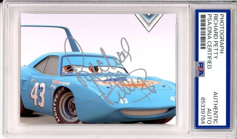 RICHARD PETTY DISNEY CARS SIGNED PHOTOGRAPH AUTOGRAPHED PSA DNA COA PICTURE