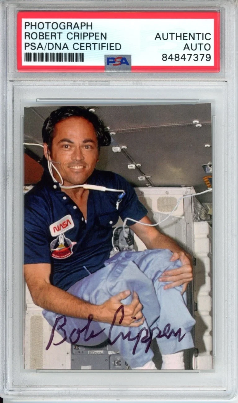 NASA ASTRONAUT BOB ROBERT CRIPPEN SIGNED SPACE PHOTOGRAPH PSA DNA COA AUTOGRAPH