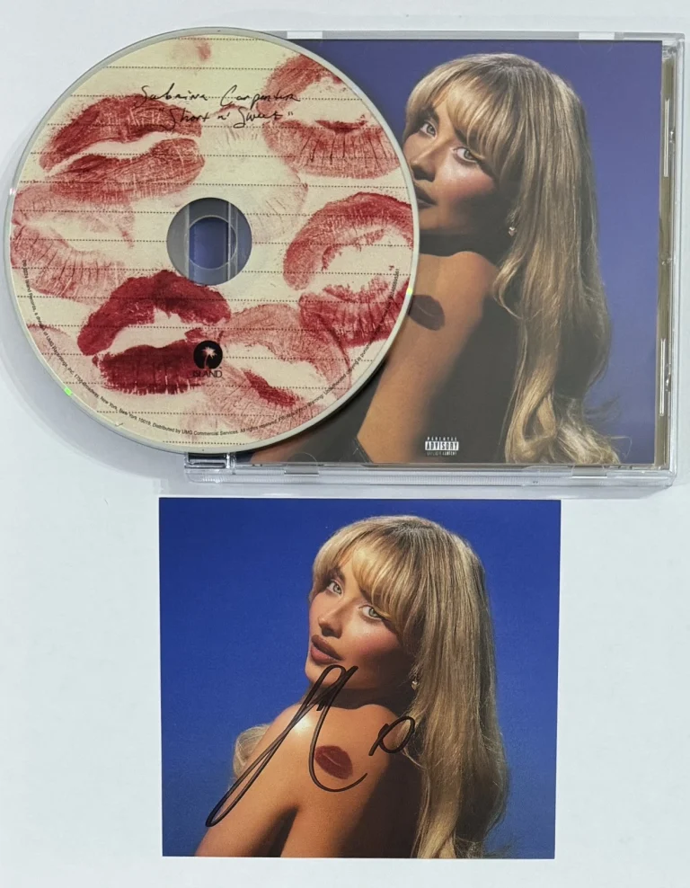 SIGNED Sabrina Carpenter Short N Sweet Cover Photograph & CD BAS Beckett COA