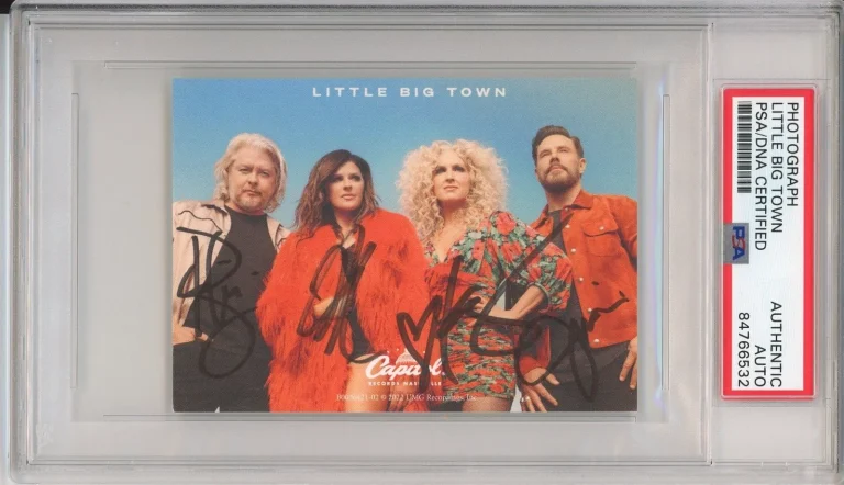 Little Big Town ENTIRE Band Signed Mr Sun Album Cover Photograph PSA DNA COA